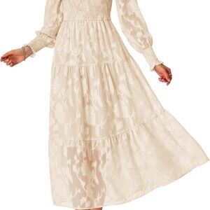 Wedding Guest Dresses for Women Fall Fashion 2025 Casual Long Sleeve Floral Maxi